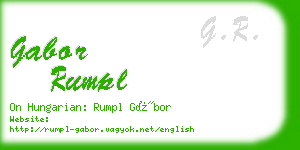 gabor rumpl business card
